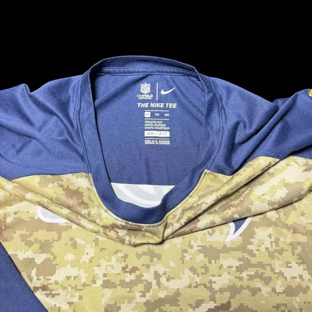 Nike Seattle Seahawks NFL On-Field Salute To Service 3/4 Raglan Camo Tee XXL